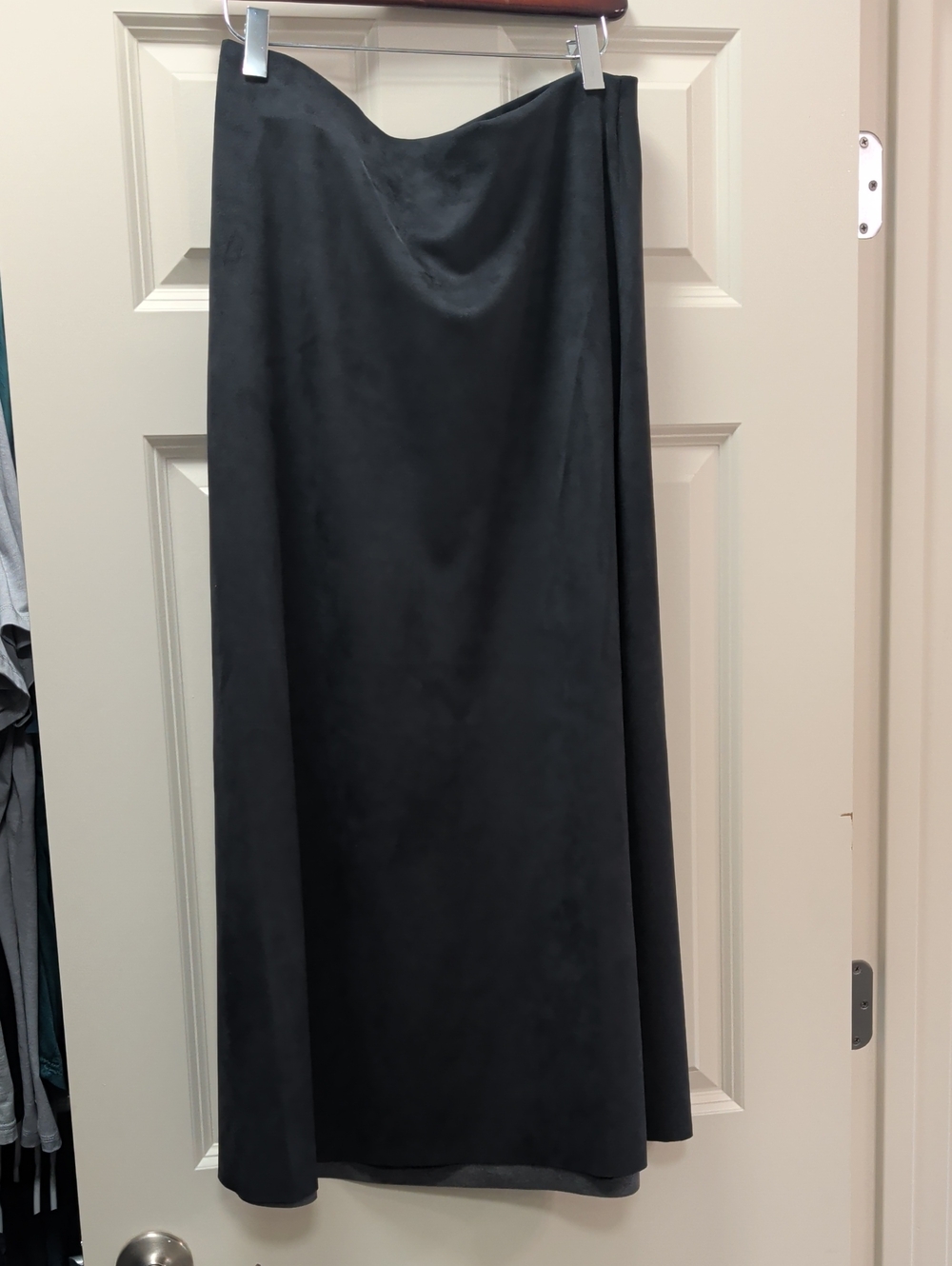 Level 99 Faux Suede Gray A-Line Women's Skirt